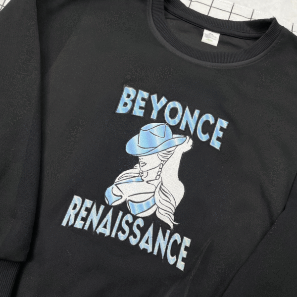 Beyoncé Embroidered Shirt-BEYEMBCB-006- Beyonce Renaissance Embroidered Shirt - Image 6