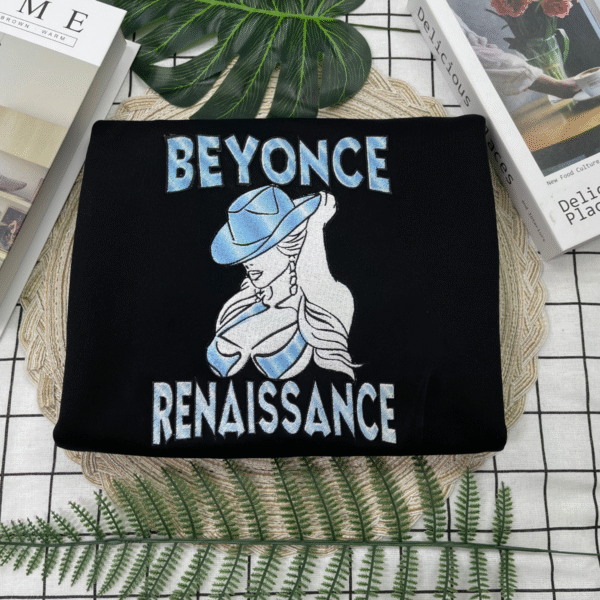 Beyoncé Embroidered Shirt-BEYEMBCB-006- Beyonce Renaissance Embroidered Shirt - Image 2
