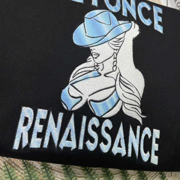 Beyoncé Embroidered Shirt-BEYEMBCB-006- Beyonce Renaissance Embroidered Shirt - Image 5