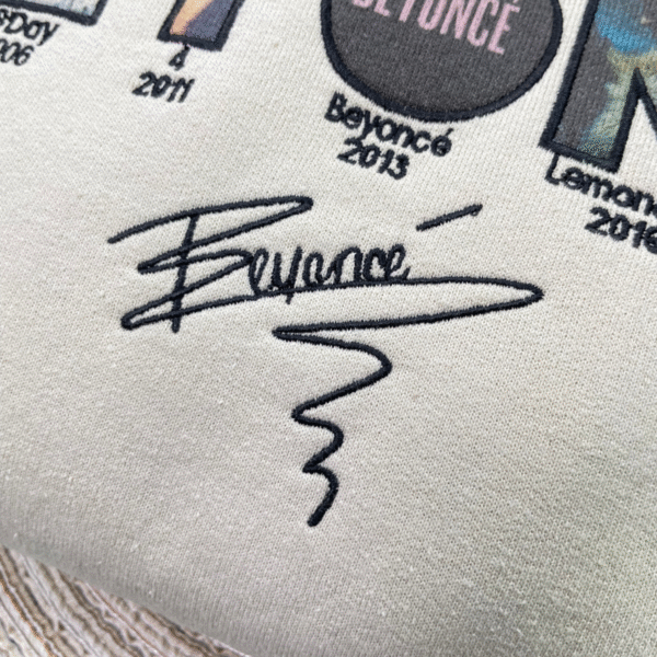 Beyoncé Embroidered Shirt-BEYEMBCB-007-Beyonce Full Album Embroidered Shirt Beyoncé Embroidery Fan Merch - Image 5