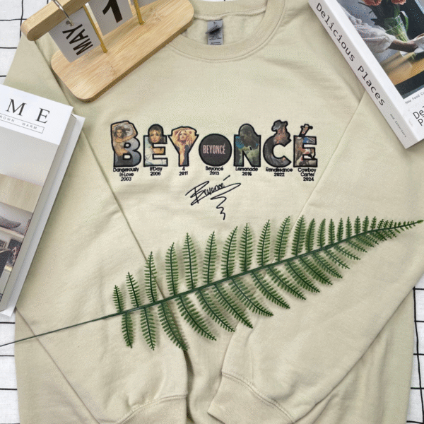 Beyoncé Embroidered Shirt-BEYEMBCB-007-Beyonce Full Album Embroidered Shirt Beyoncé Embroidery Fan Merch - Image 8