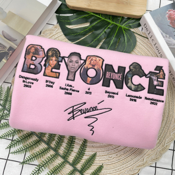 Beyoncé Embroidered Shirt-BEYEMBCB-008-Beyonce Full Album Embroidered Shirt Beyoncé Embroidery Fan Merch - Image 7