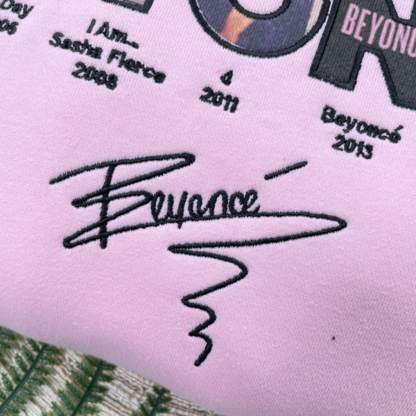 Beyoncé Embroidered Shirt-BEYEMBCB-008-Beyonce Full Album Embroidered Shirt Beyoncé Embroidery Fan Merch - Image 5
