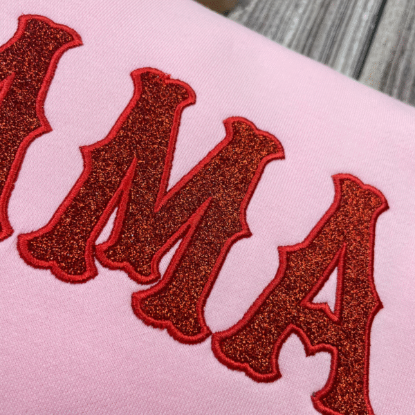 Custom Glitter Fabric Letter Shirt