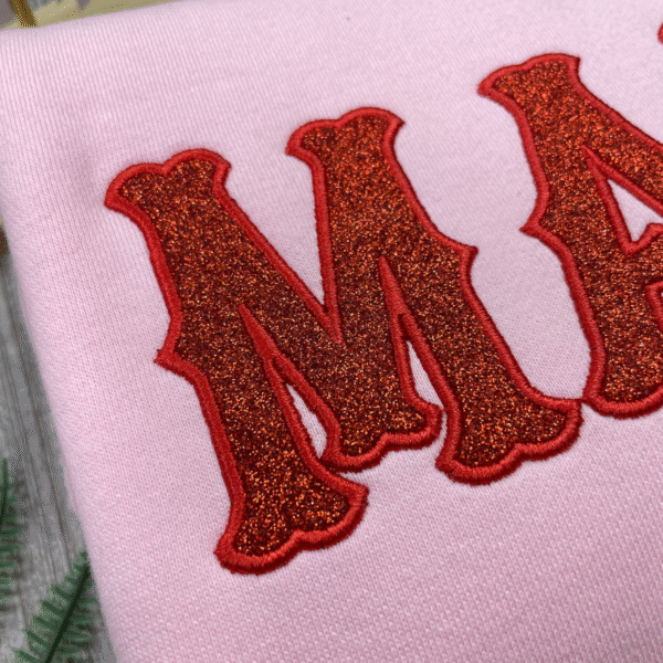 Custom Glitter Fabric Letter Shirt